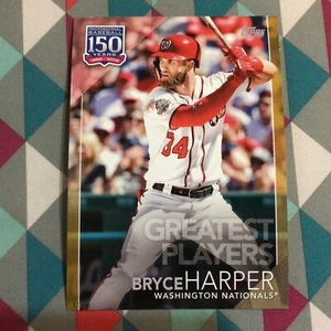 #68 Bryce Harper Nationals 5x7 - 07/10 Made Gold 2019 Topps 150 Years Greatest - Bild 1 von 2