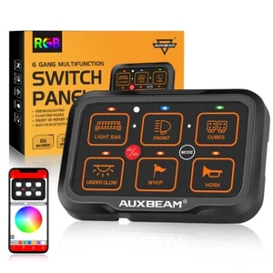 AUXBEAM AR-600 RGB Switch Panel Car LED Relay Control Automatic Dimmable 6 Gang - Picture 1 of 12