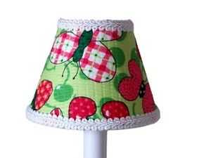 Summer Cherry & Butterfly Chandelier Shade, 5" Mini Lamp Sconce Shade, Kitchen - Picture 1 of 1
