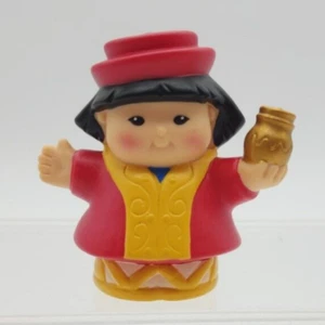 Repuesto de túnica Fisher Price Little People Nativity Wise Man dorada roja 2002 - Imagen 1 de 6