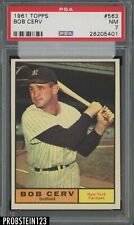 1961 Topps SETBREAK #563 Bob Cerv New York Yankees PSA 7 NM