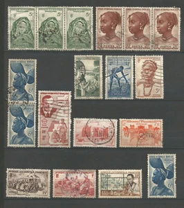A.O.F. 1947 Afrique Occidentale Française 18 timbres oblitérés /TR4309 - Imagen 1 de 1