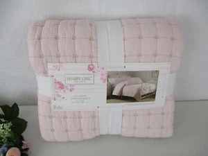 Trapunta completa/regina cotone rosa Rachel Ashwell shabby chic nuova con etichetta - Foto 1 di 7