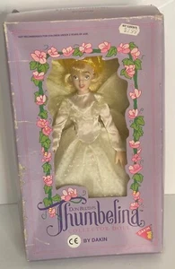 DAKIN Don Bluth's THUMBELINA 1992 bambola da collezione 05180 nuova in scatola sigillata RARA - Foto 1 di 8