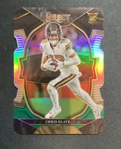 2022 Select Chris Olave RC Rookie Black and Green Prizm Die Cut #30 Saints - Picture 1 of 2