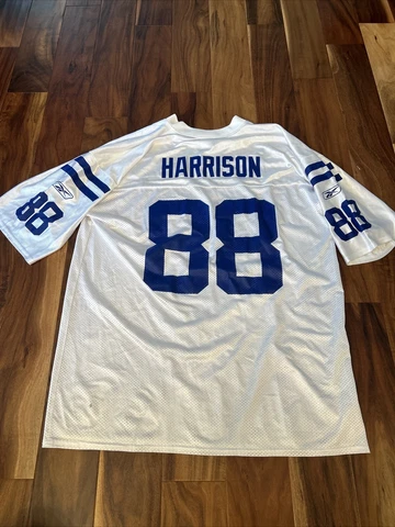Reebok NFL Players Indianapolis Colts #88 Marvin Harrison White Jersey Mens XL Cover
