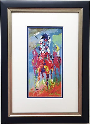 Impresión artística LeRoy Neiman "Secretaría" recién enmarcada personalizada - Caballo ecuestre   Foto 1 de 3
