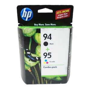 Set Genuine Factory Sealed HP 94 Blk & 95 Color Inkjet Cartridges dated 2019-20 - Picture 1 of 1