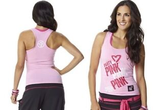Authentic New Zumba Party in Pink Racerback Tank Top ~~  Size  XS, S  ~~ NWT