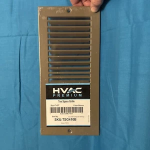 HVAC Premium Toe Space Grille 4X10 Inch Brown ~ New - Picture 1 of 4