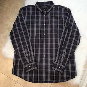 Camisa de vestir a cuadros Banana Republic para hombre sin planchar calce ajustado con botones talla XXL - Imagen 1 de 11
