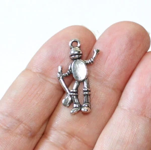 Tin Man Charms Antique Silver Tone (10 charms in one Lot) Wizard Oz r - Picture 1 of 2