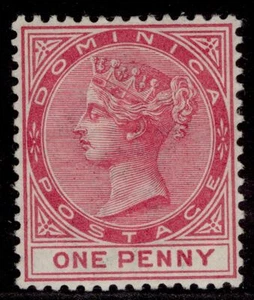 DOMINICA QV SG22, 1d rose, M MINT. Cat £17. - Picture 1 of 1