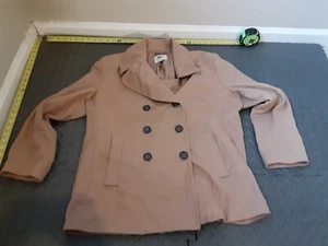Old Navy Button-Front Peat Coat Size X-Large Tan Beige #S159 - Picture 1 of 4