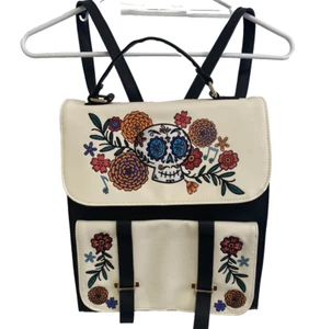 Disney Coco Miguel Day Of The Dead Blumen Rucksack NEU bestickt Totenkopf - Bild 1 von 9
