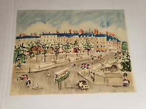 Guy De Neyrac Vintage Paris Aquarelldruck. - Bild 1 von 3