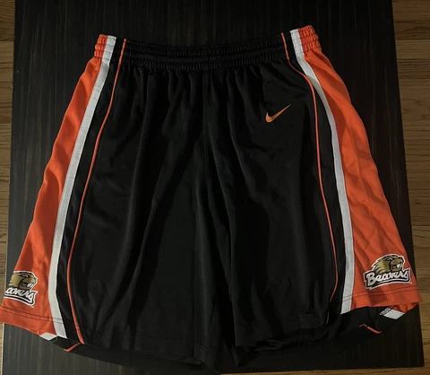 Vintage Nike NCAA Oregon State Beavers Authentic Basketball Shorts Men Small S Cover
