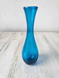 Vintage Blenko? murano? Vase blau Blumenknospen - Bild 1 von 7