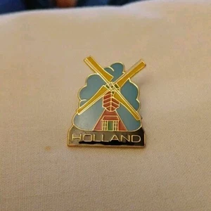 Holland Windmühle Souvenir Sammlerstück Pin Hut Revers Souvenir Top Zustand - Bild 1 von 1