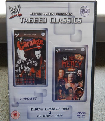 WWE Tagged CLASSICS: CAPITAL CARNAGE 1998 & NO MERCY 99. 2 DVD CERT 15. VGC.. K9 - Image 1 of 2