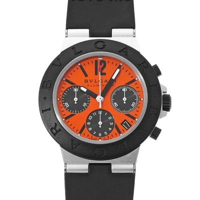 BVLGARI Aluminum Chronograph AC38TA Red/black WATCH 691256 - Image 1 of 4