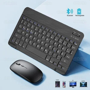 Kabellose Bluetooth Tastatur Mit Maus Tastatur Kabellos für Handy Tablet PC iPad - Afbeelding 1 van 17