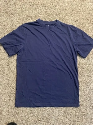 Camiseta lisa azul marino para hombre manga corta mediana Foto 1 de 4