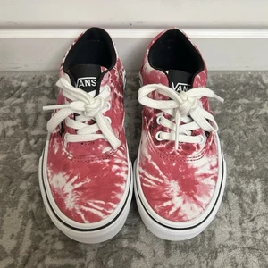 Vans Off The Wall Sneakers Missy Pink Tie Dye Skater Lace Up Shoe - Kids Size 12 - Picture 1 of 8