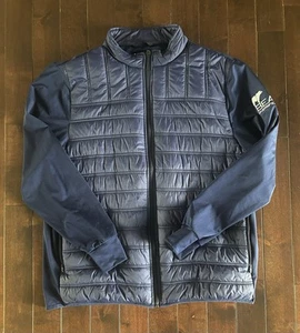 Chaqueta de plumón recto para hombre XXL acolchada híbrida cremallera completa logotipo - Imagen 1 de 6