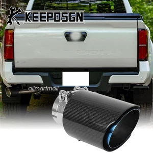 For Toyota Tacoma 2.5'' In 3.5'' Outlet Rear Dual Exhaust Pipe Tip CARBON FIBER - Foto 1 di 11