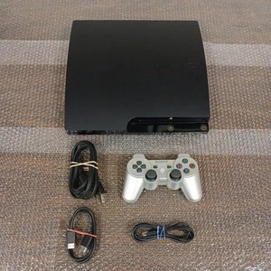 Sony Playstation 3 Slim 120GB CECH-2001A Console w/ Controller & Cords. TESTED. - Picture 1 of 12