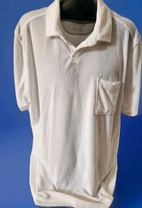 Mens Tommy Bahama Poolside Continental Terry Cloth Polo Shirt* Size Xl*White,NWT - Picture 1 of 5
