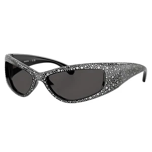 Gafas de sol Swarovski SK 6027 100187 negras envolventes de plástico lentes grises - Imagen 1 de 3