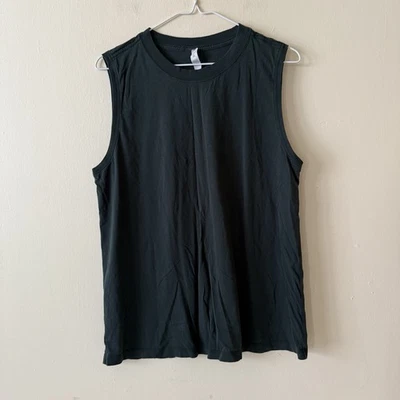 Lululemon All Yours Tank Lightweight Athleisure Green  Pima Cotton Top Sz 10 - Image 1 of 4
