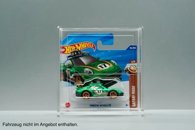 Hot Wheels Acryl Display Case, Mainliner Short Cards 1:64, hochwertiges Gehäuse