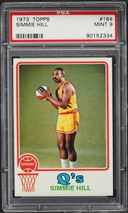 1973 Topps BkB Card #184 Simmie Hill San Diego Conquistadors PSA 9 MINT - Picture 1 of 2