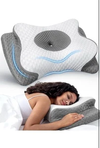 Halsstütze Memory Foam Kissen mit Armlehnen für Seiten- und Bauchschläfer - Bild 1 von 1