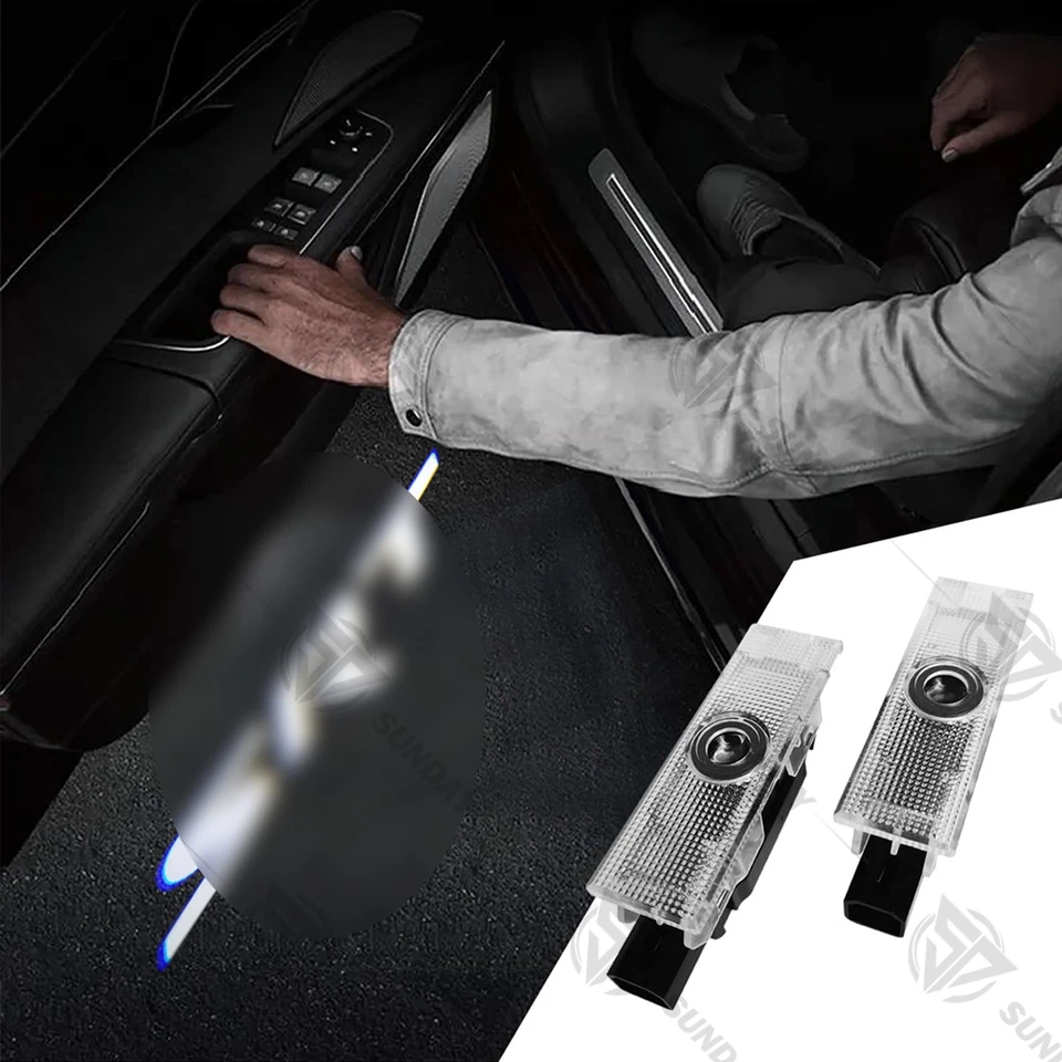 2PCS Door Welcome Lights White SRT Ghost Projector Lamp For 2008-2022 Challenger - Image 1 of 4