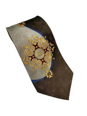 Corbata de lujo de diseñador 100 % seda clásica T.Edwards para hombre 61 pulgadas de largo 4 pulgadas de ancho Foto 1 de 4