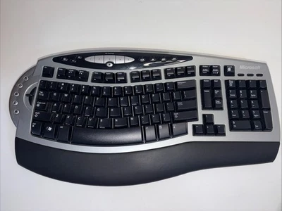 Microsoft Wireless Comfort Keyboard 4000 Model 1045 Ergonomic Keyboard No Dongle - Image 1 of 4