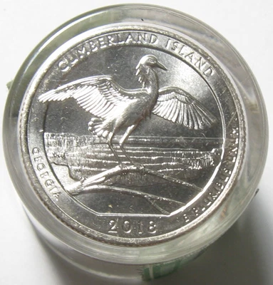 2018 Cumberland Island Nat Park Roll 12 Uncirculated ATB Quarters Danbury Mint - Image 1 of 2
