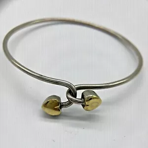 Pulsera con gancho de doble corazón de dos tonos Tiffany & Co. (usada) - Imagen 1 de 7