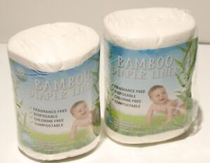 SEALED Bamboo Diaper Liners Chlorine Fragrance Free Disposable 200 Sheets