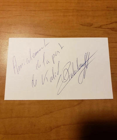 KHALID RAHILOU - BOXER - AUTOGRAPH SIGNED - INDEX CARD - AUTHENTIC - A1322 Cover