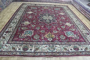 ALFOMBRA DE LANA ORIENTAL PERSA FIRMADA A MANO CON EXCELENTE DISEÑO 385 x 295 CM - Imagen 1 de 12