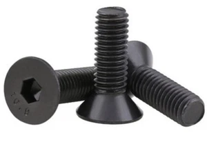 4#-40 5#-40 6#-32 8#-32 Gr10.9 UNC flache Senker Sechskant-Steckschlüsselschrauben - Bild 1 von 7