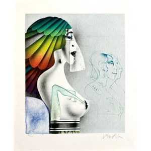 "Paul Wunderlich - Litografía original ""3 PERFILES"" (1977) - Imagen 1 de 1
