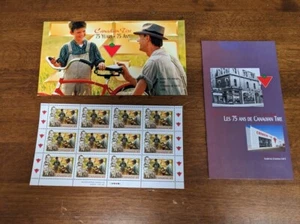 Canadá *ICÓNICO* NEUMÁTICO CANADIENSE 75 ANIVERSARIO PANEL COMPLETO (12) Sobre de recuerdo - Imagen 1 de 2