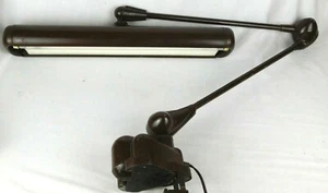 Vtg ART DECO Industrial Articulating Lamp Light Fluorescent Floating RARE MCM - Picture 1 of 15
