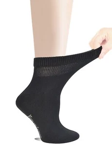 Women's Cotton Diabetic Ankle Socks Cushion Sole Seamless Toe 5 Pairs - Picture 1 of 7